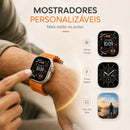 Relogio Smartwatch S9 Ultra Bluetooth 49mm Inteligente Titanium NFC Chamadas Notificações Pulseira Extra