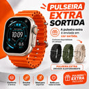 Relogio Smartwatch S9 Ultra Bluetooth 49mm Inteligente Titanium NFC Chamadas Notificações Pulseira Extra